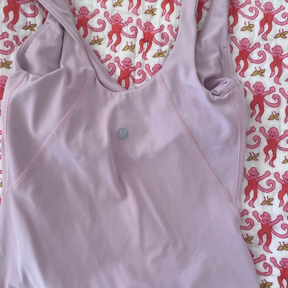 Light Pink Lululemon Long Align Tank